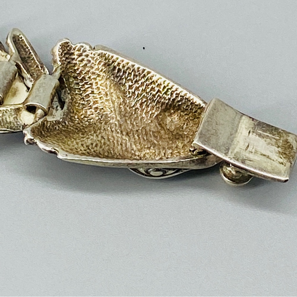 Vintage Taxco Sterling Silver D’Molina Cayman / Crocodile Bracelet Mexico - Picture 9 of 16